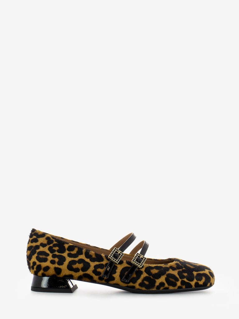 ROBERTO FESTA MILANO - Ballerine con tacco leopardate elodies