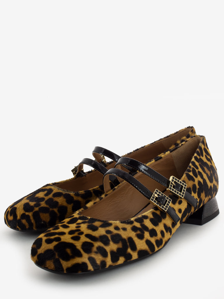 ROBERTO FESTA MILANO - Ballerine con tacco leopardate elodies