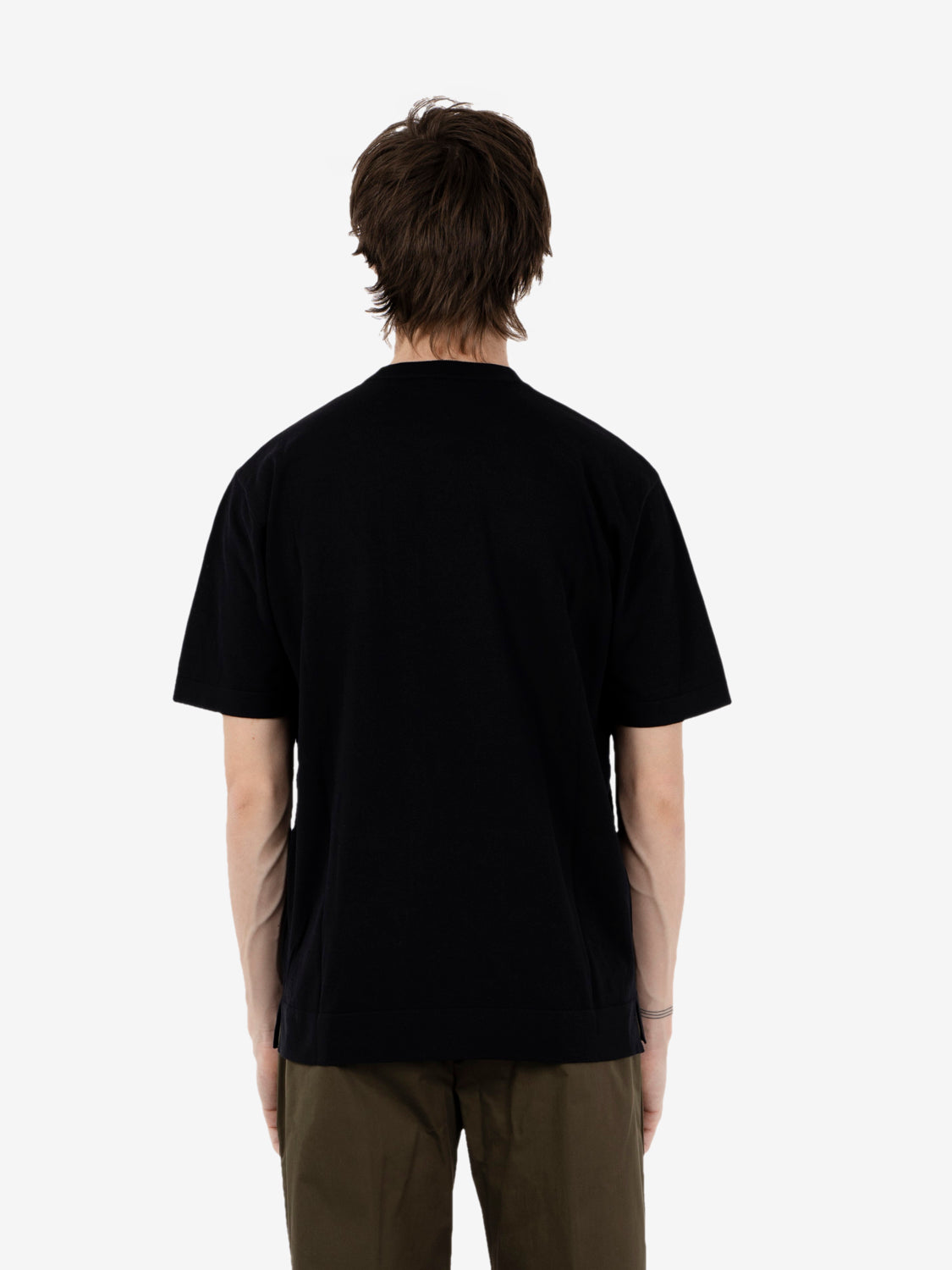 T-shirt girocollo over nero