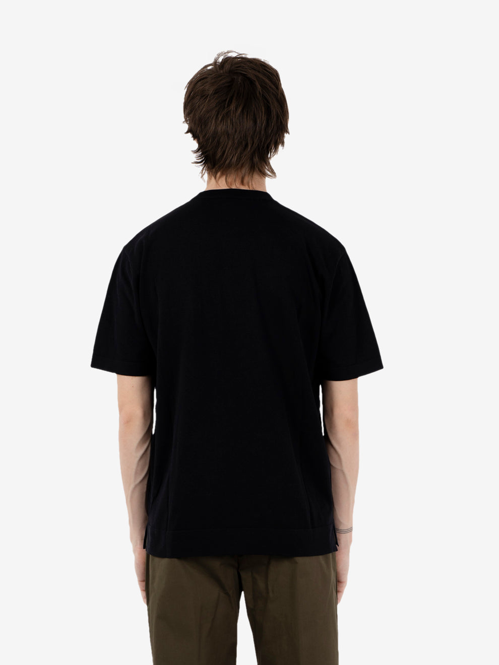 T-shirt girocollo over nero