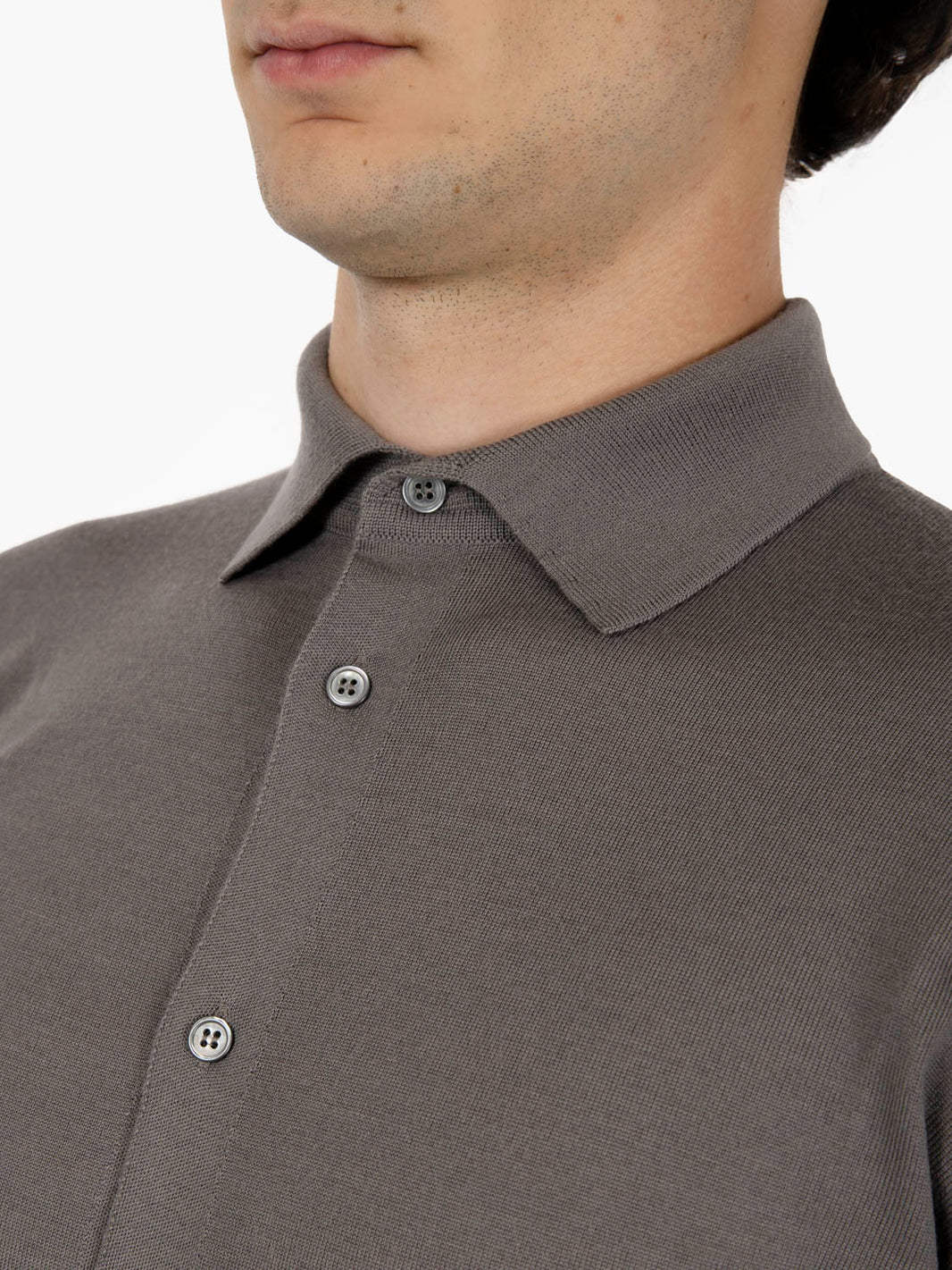 ML R.MERINO TAUPE BUTTON-ON SHIRT CA0MLB-RM16R_920