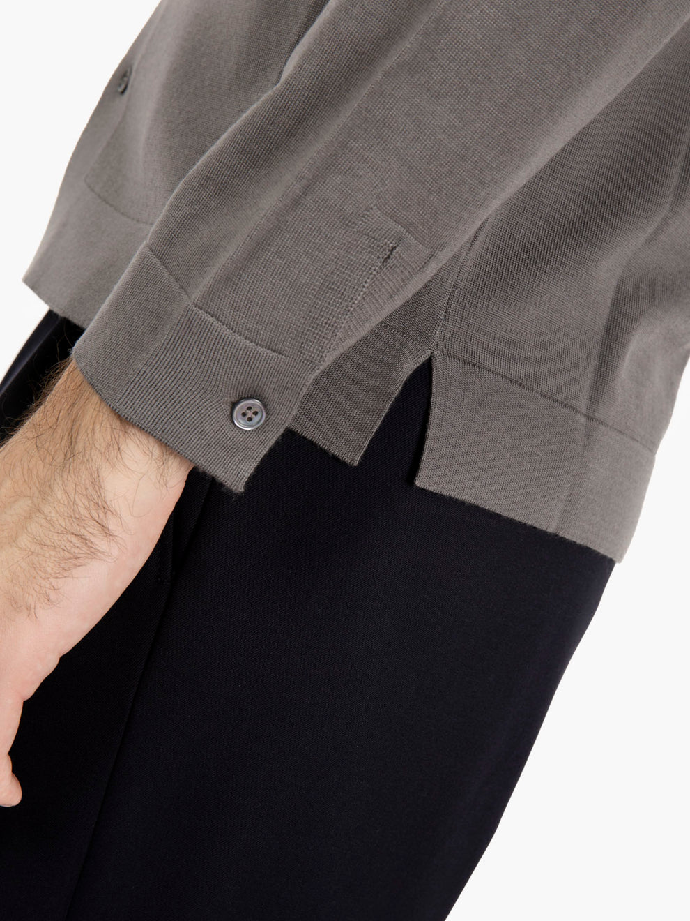ML R.MERINO TAUPE BUTTON-ON SHIRT CA0MLB-RM16R_920