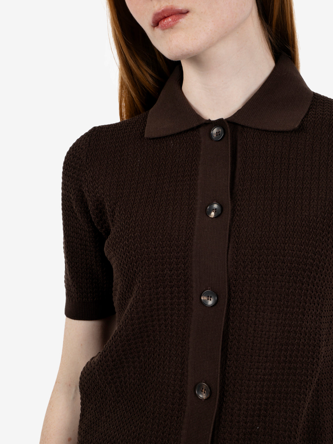 Camicia in maglia testa di moro