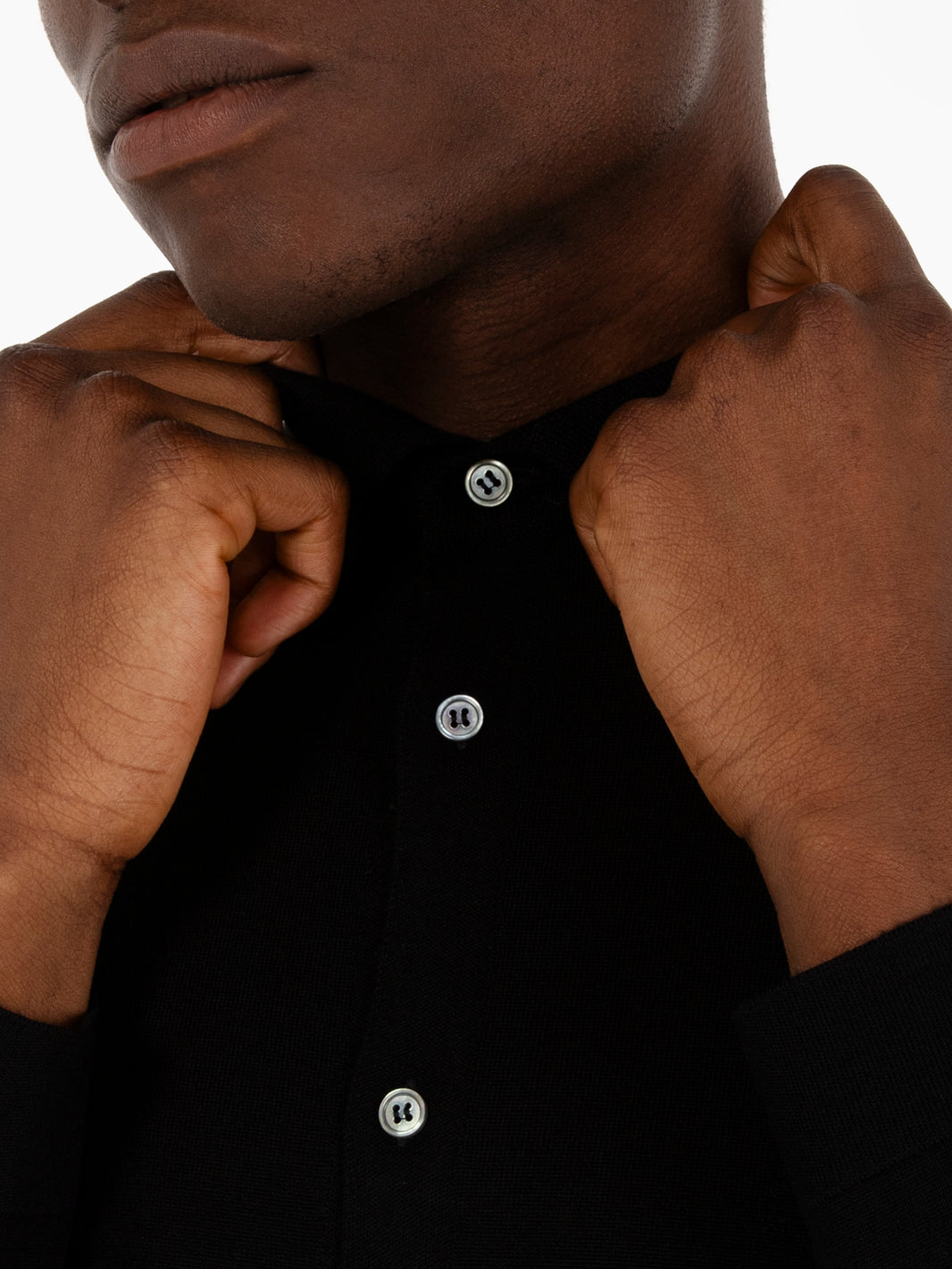 Black knitted shirt