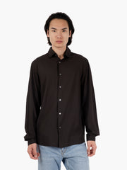 FILIPPO DE LAURENTIIS - Camicia morbida in cotone testa di moro