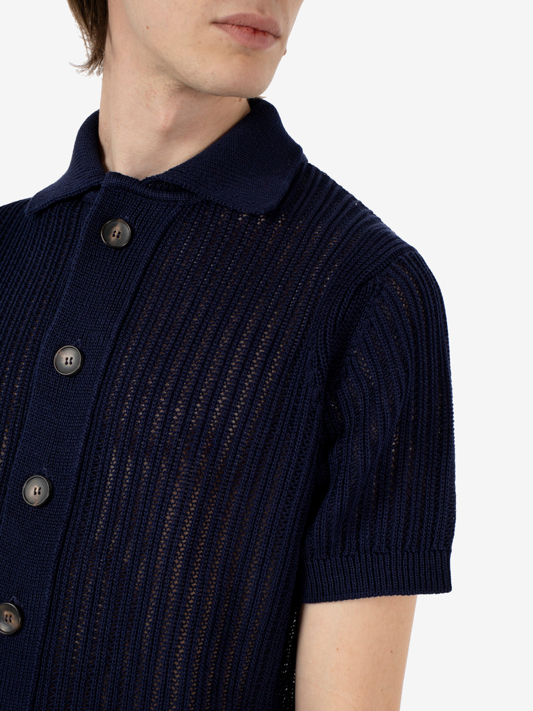 Cardigan a manica corta oltremare