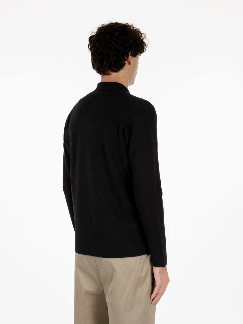 Cardigan con colletto nero
