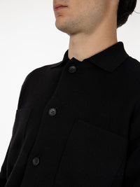 Cardigan con colletto nero