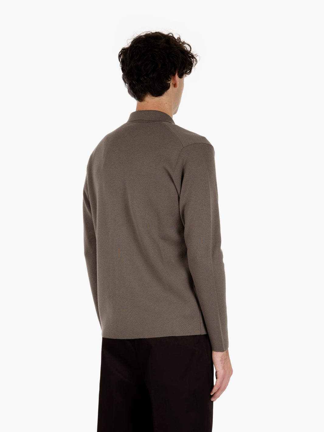 Cardigan con colletto salvia
