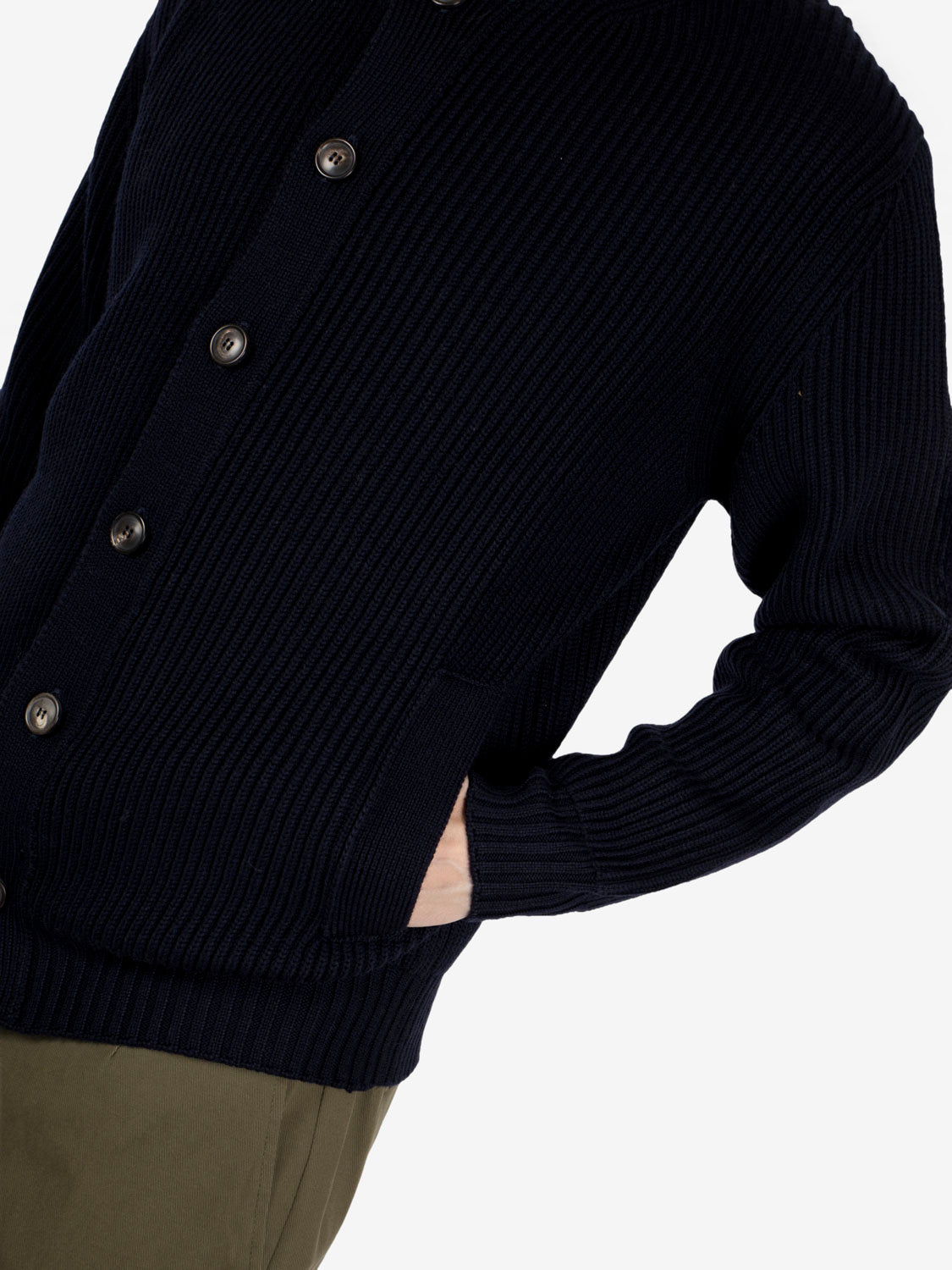Cardigan costa inglese navy