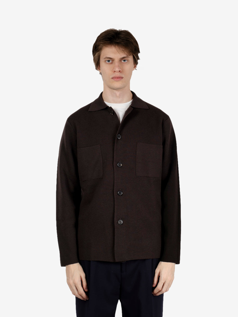 Field jacket in lana moro