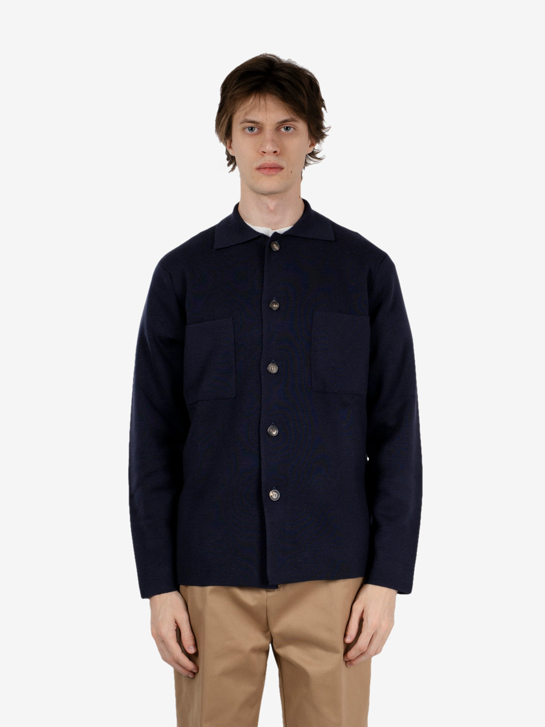 Navy wool field jacket