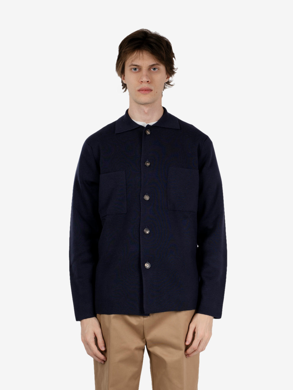Navy wool field jacket