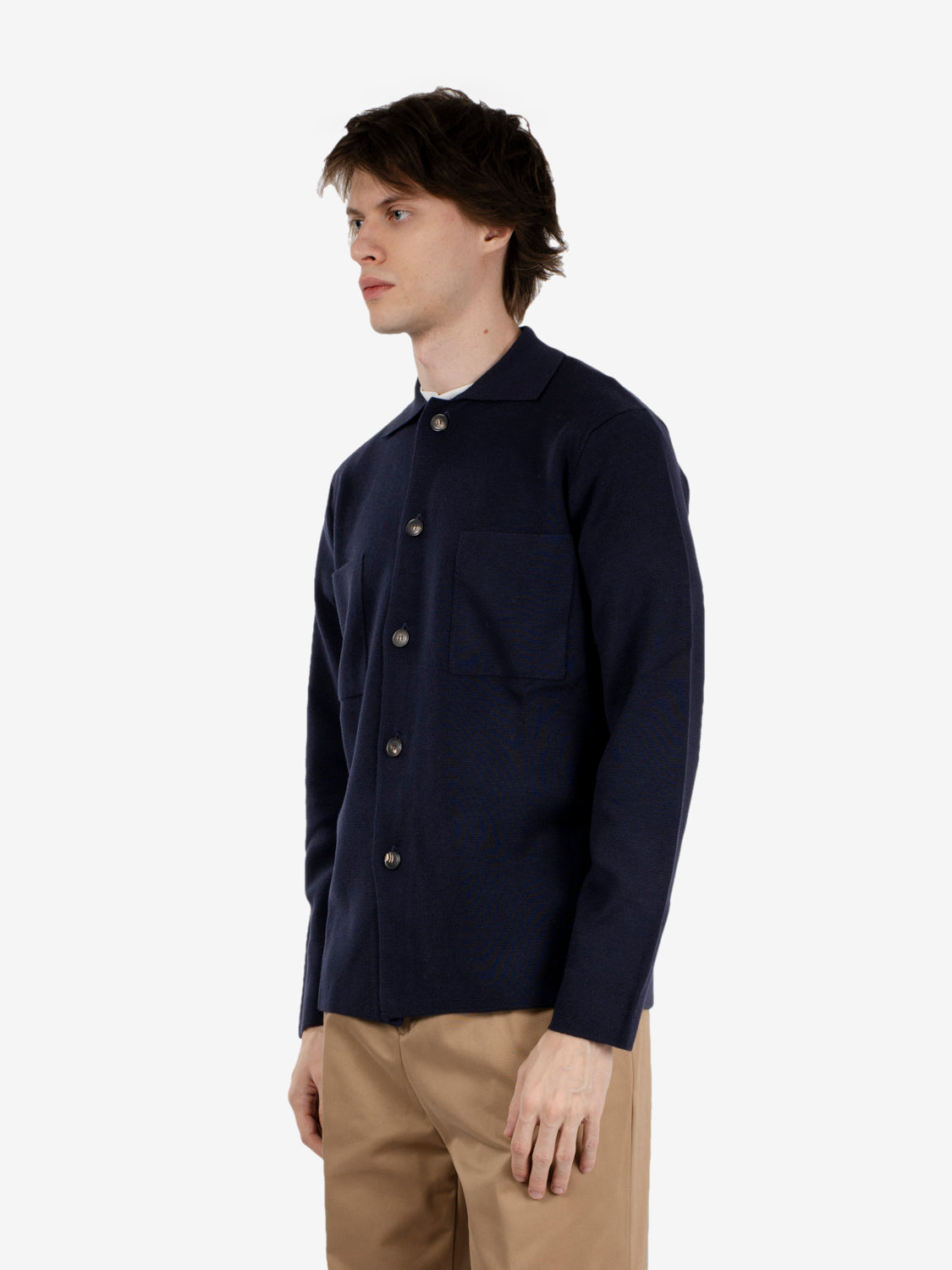Navy wool field jacket