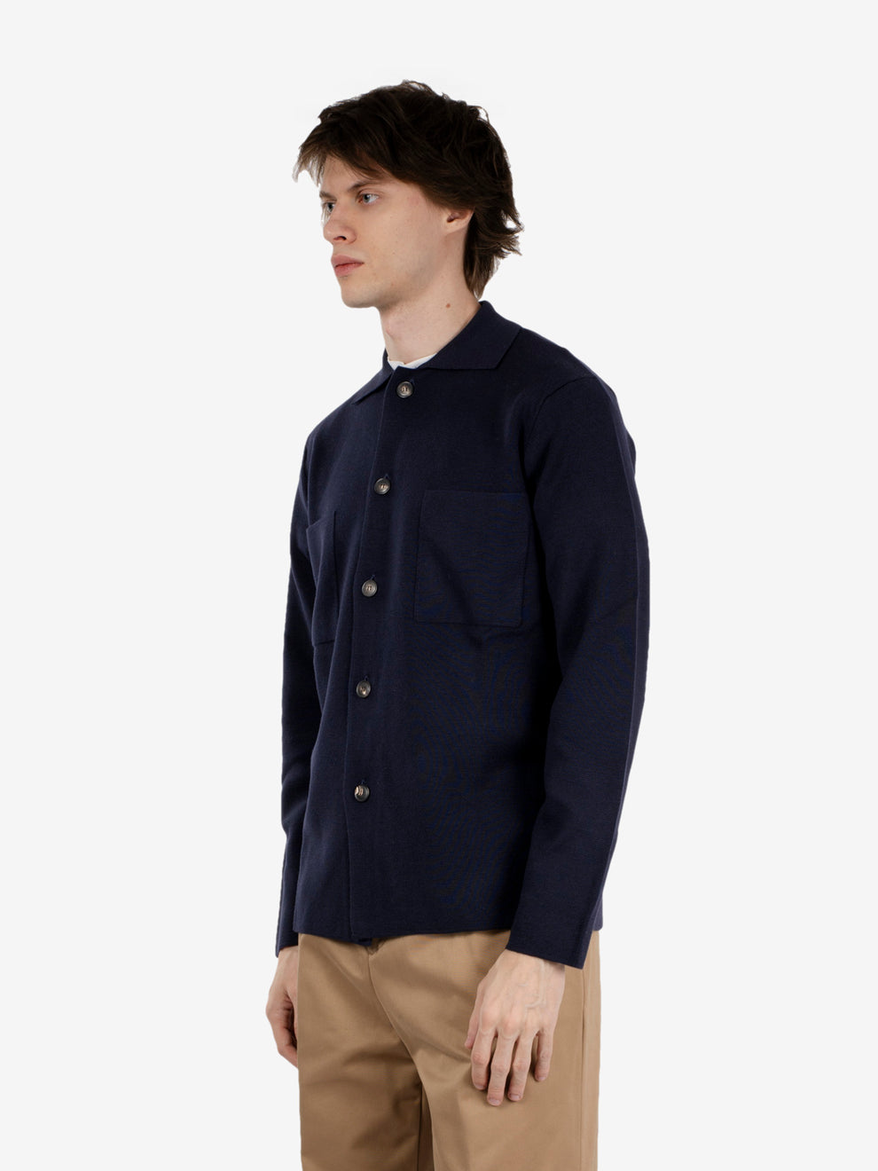 Navy wool field jacket