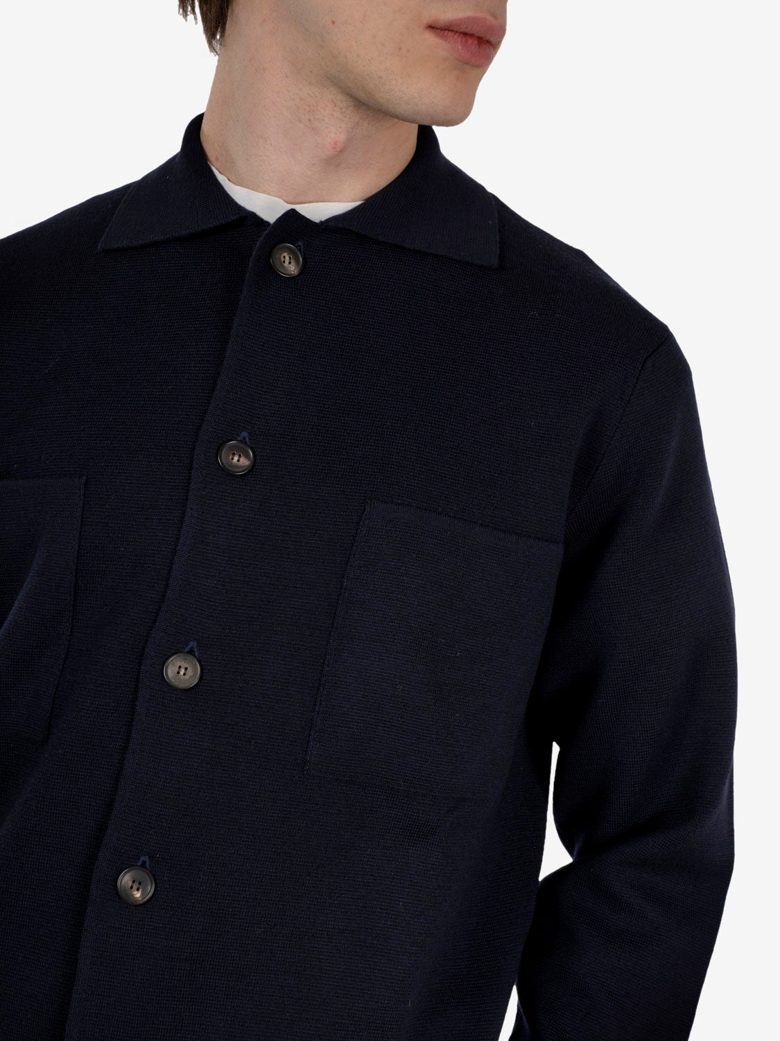 Navy wool field jacket