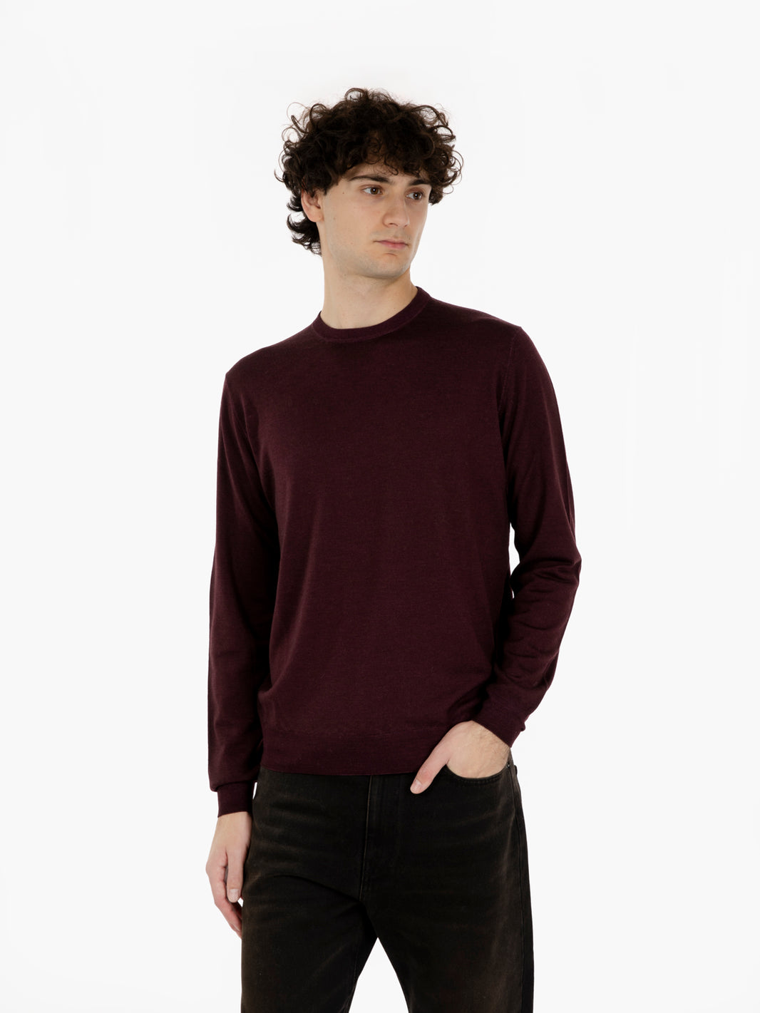 Burgundy cloud crew neck sweater