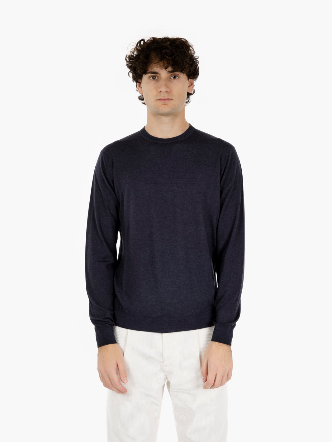CREW NECK SWEATER ML NAVY CLOUD GC1ML-RM16RV_N890