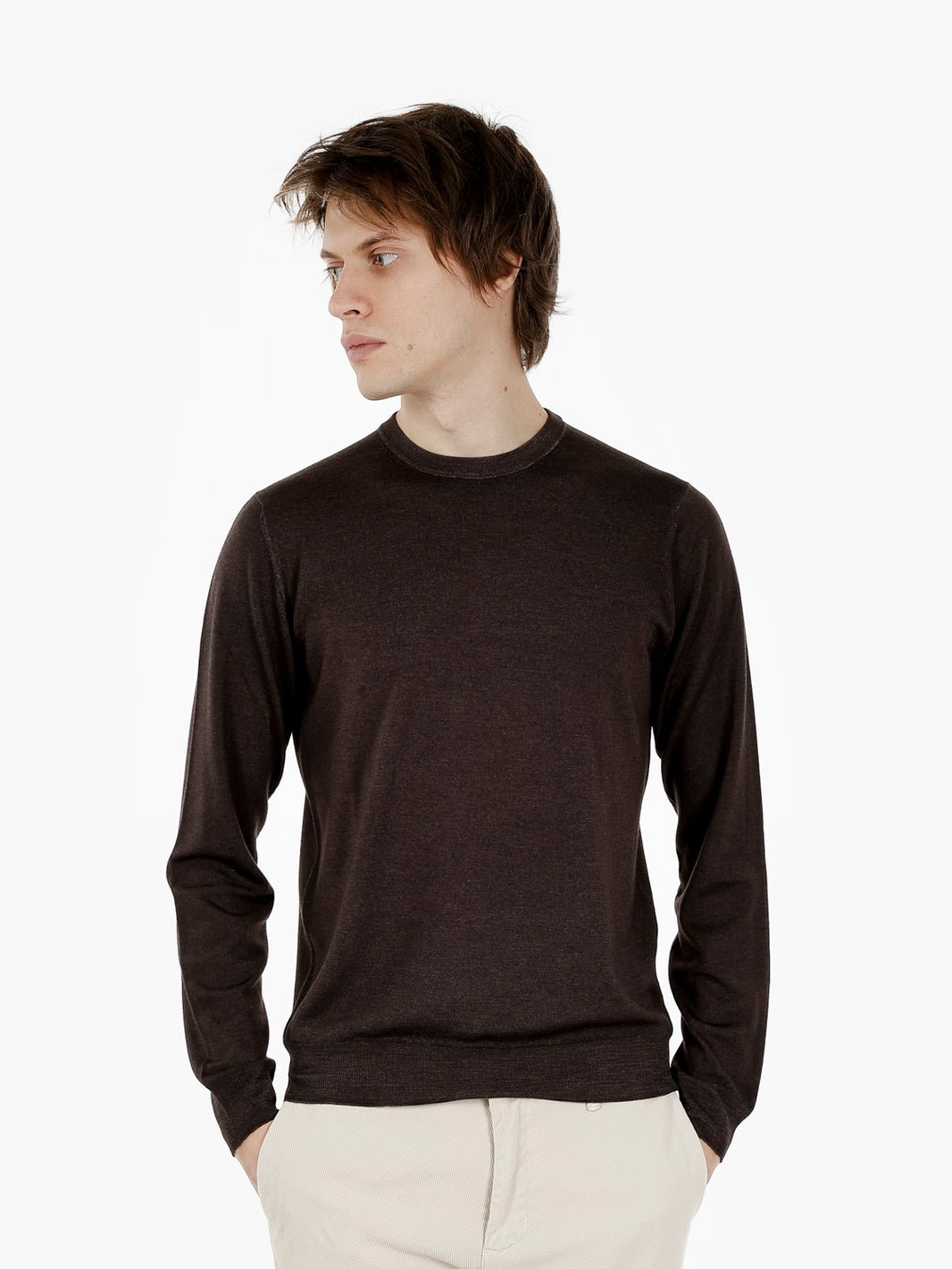 Maglia girocollo nuvola testa di moro