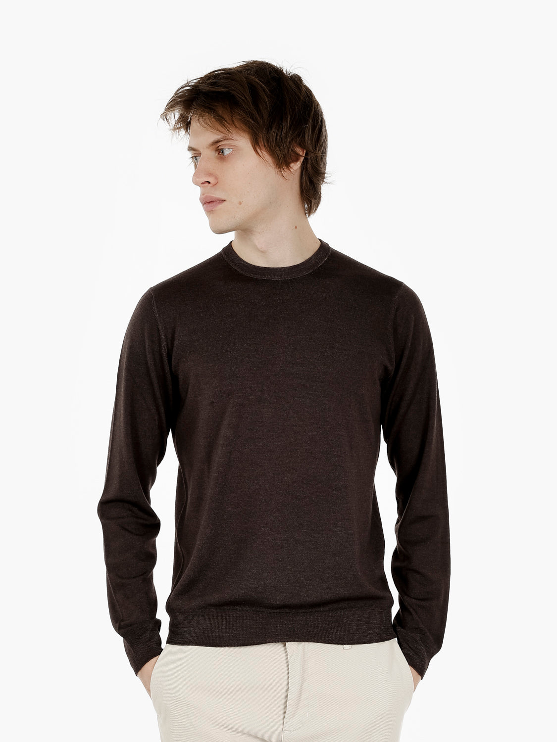 Maglia girocollo nuvola testa di moro