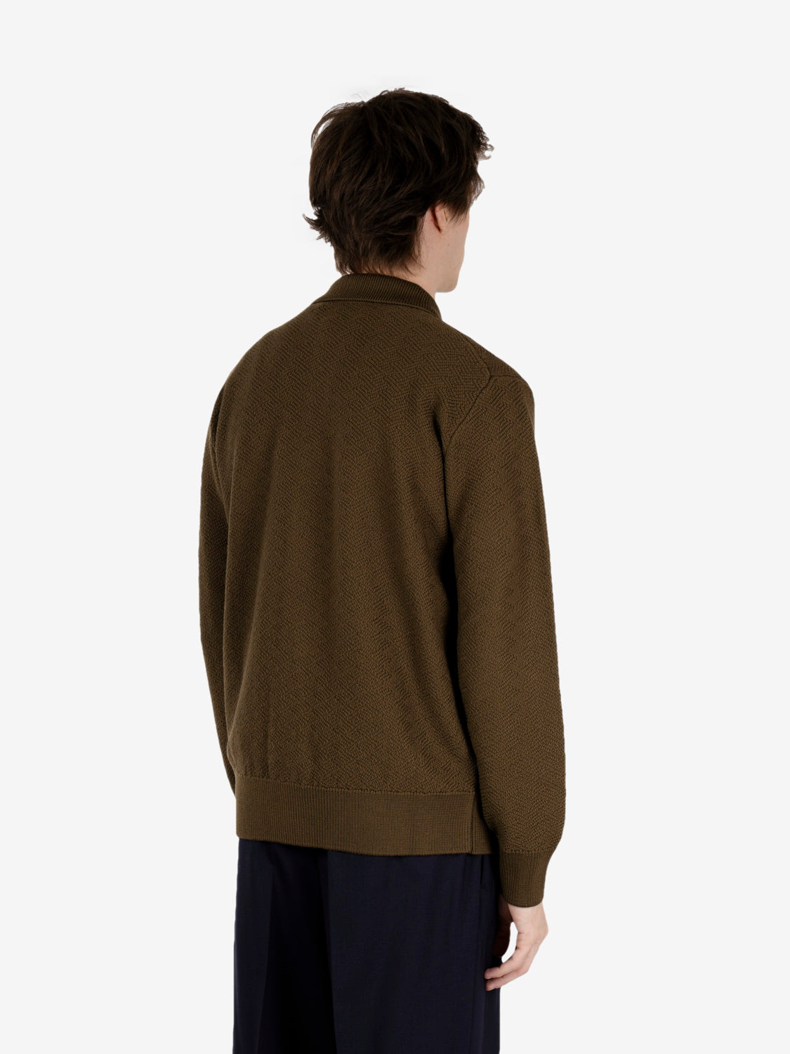 Maglia stile camicia kaki