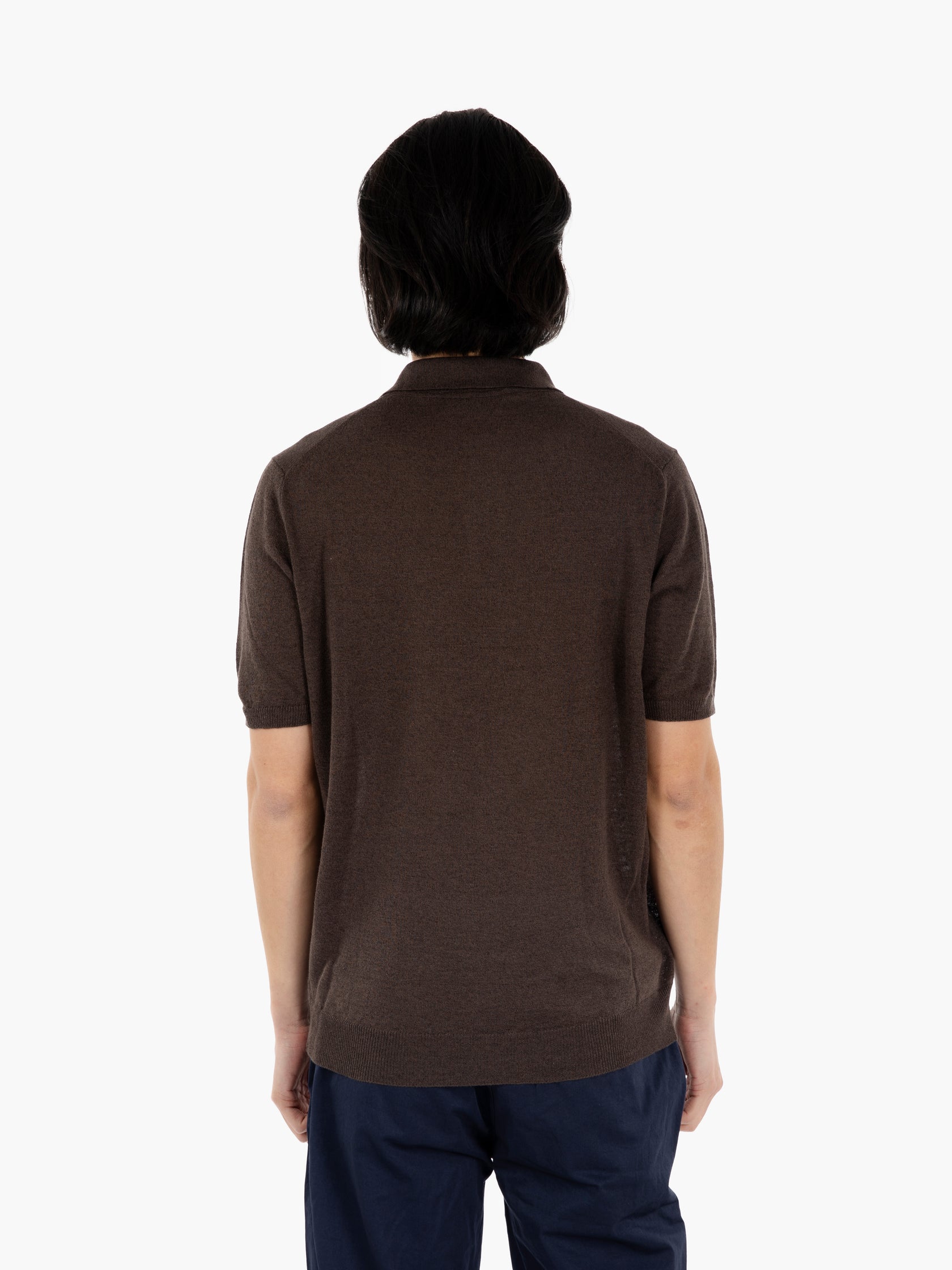 Polo in maglia skipper testa di moro