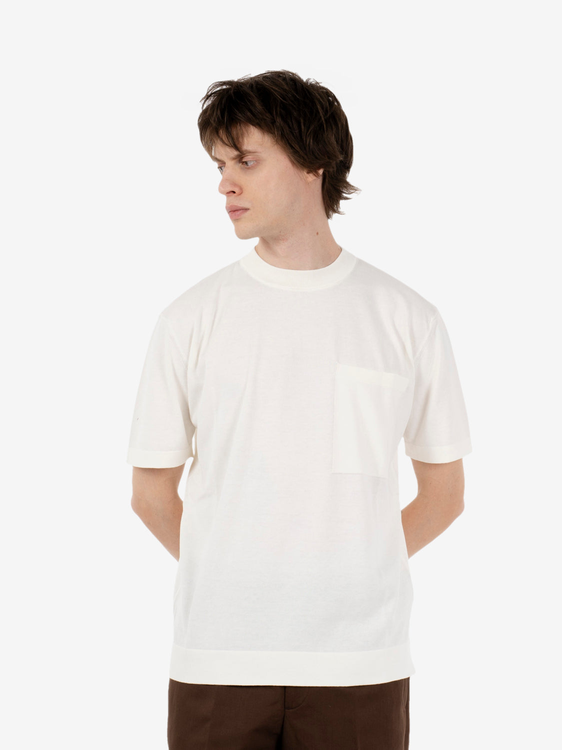 Crew neck oversized milk t-shirt