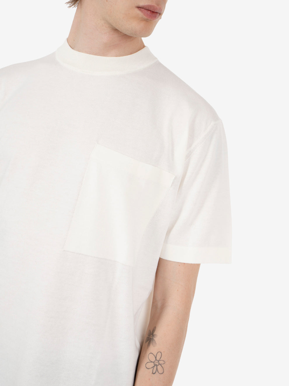 Crew neck oversized milk t-shirt