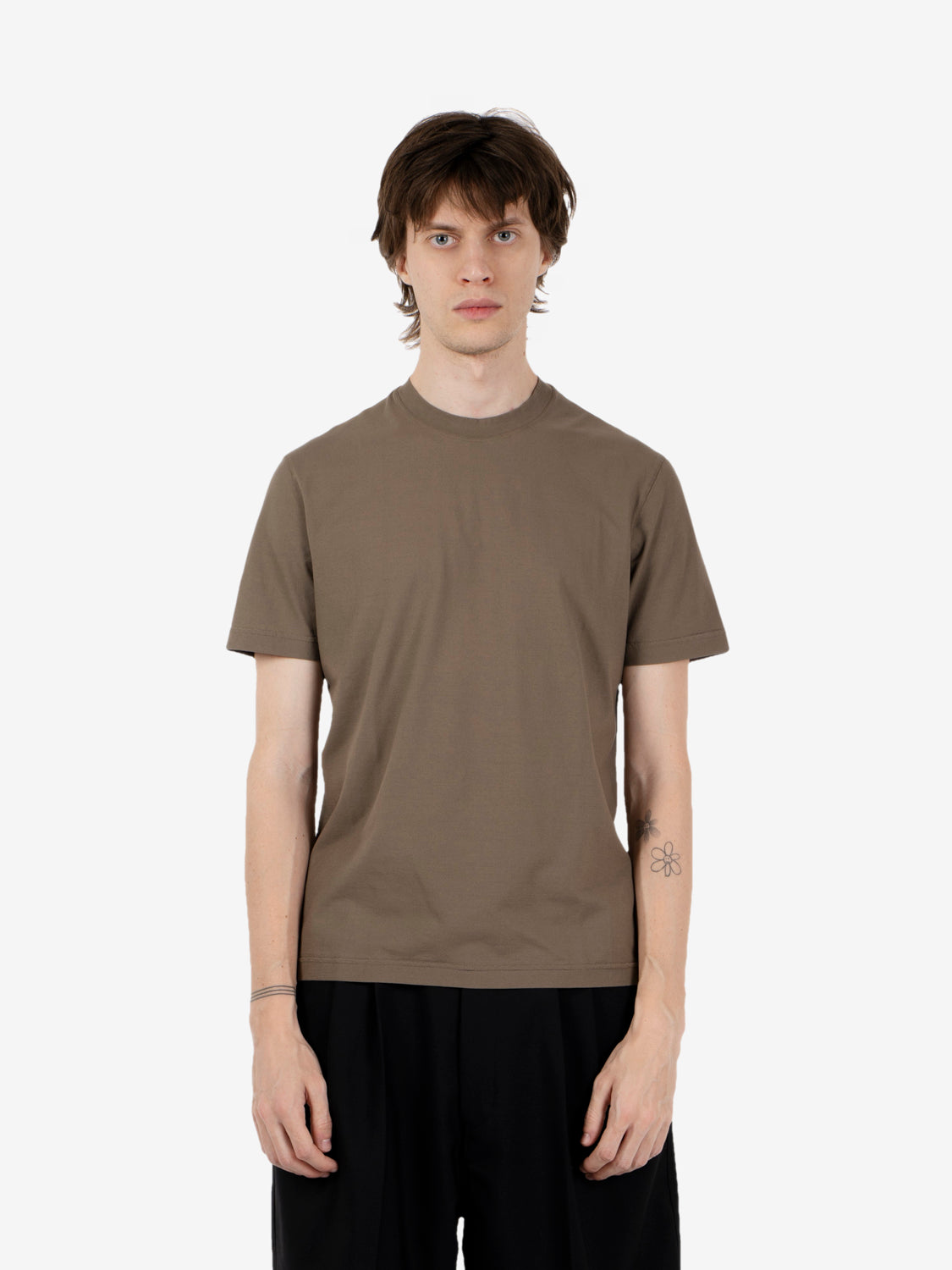 Taupe cotton t-shirt