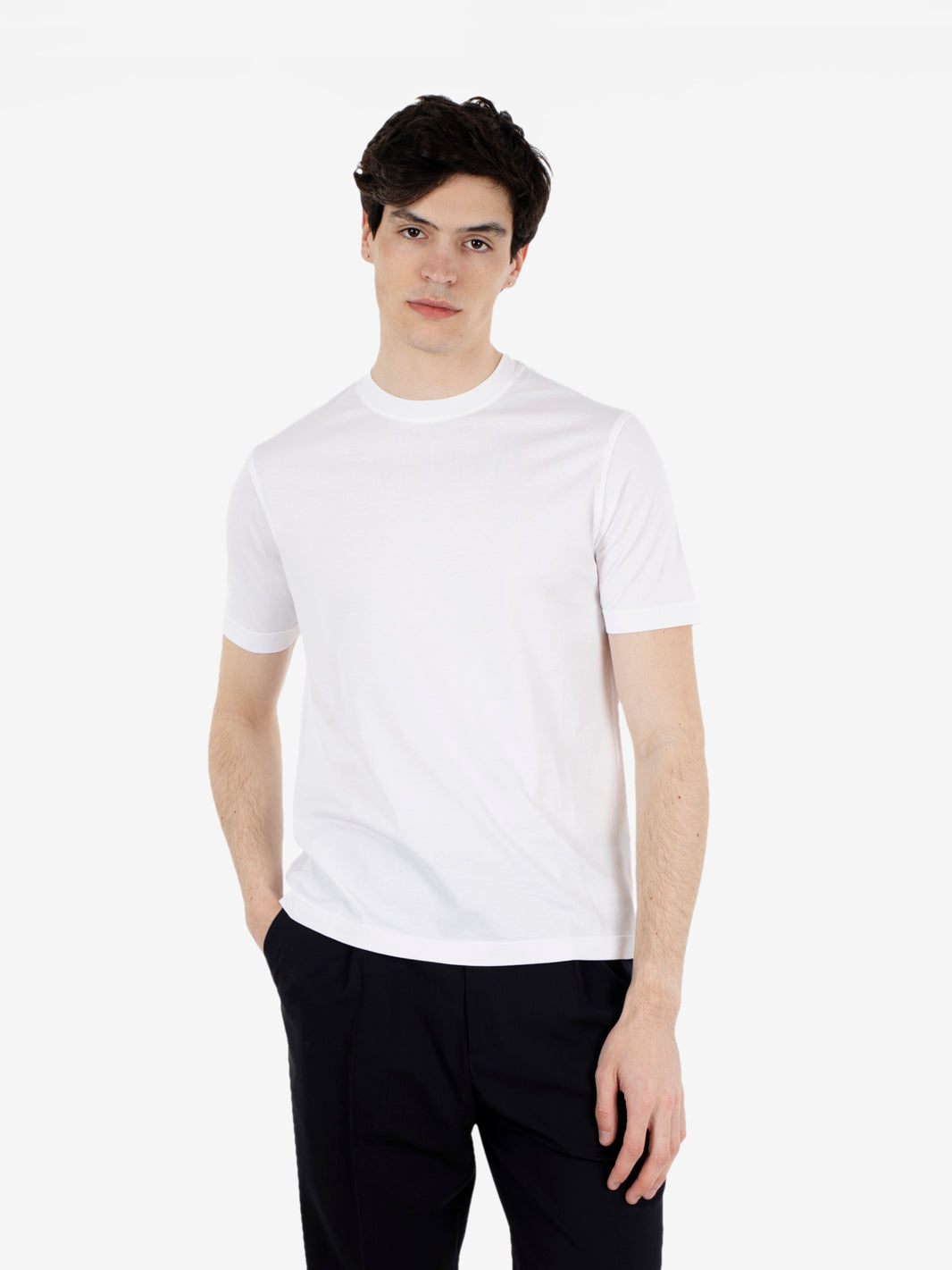 Jervin T-shirt cotton optical white