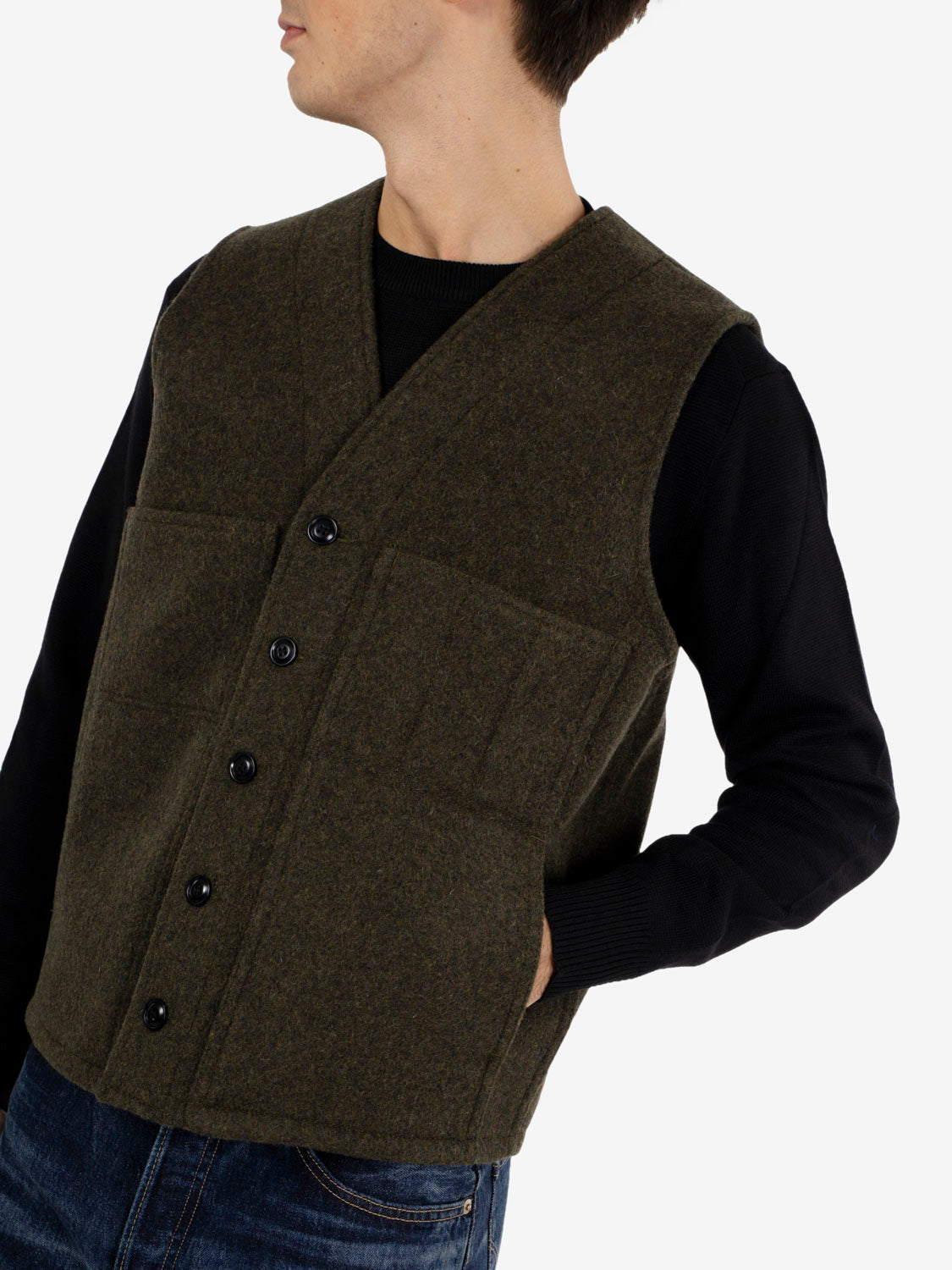 Mackinaw wool forest green