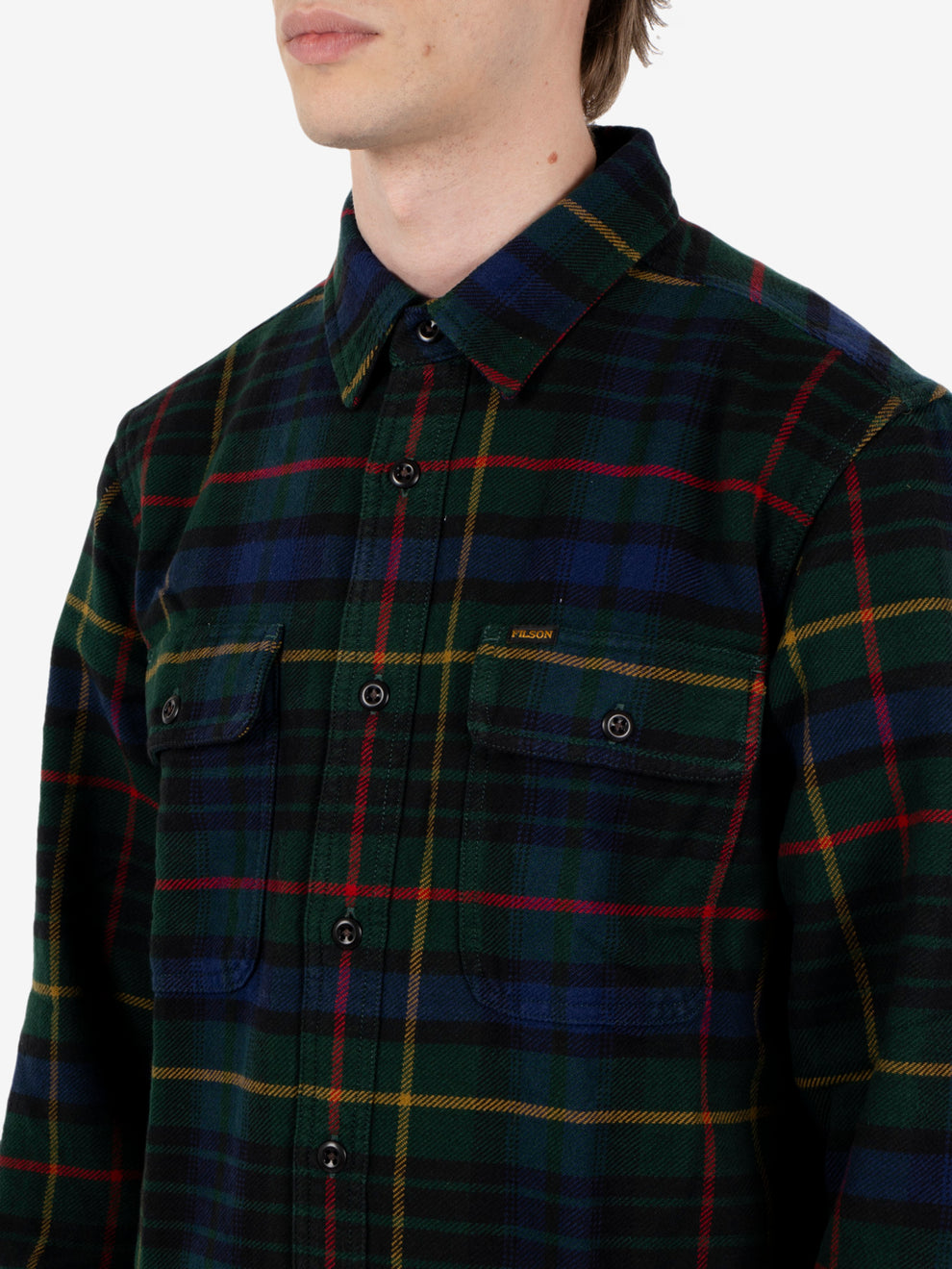 Vintage Flannel Work shirt green / navy
