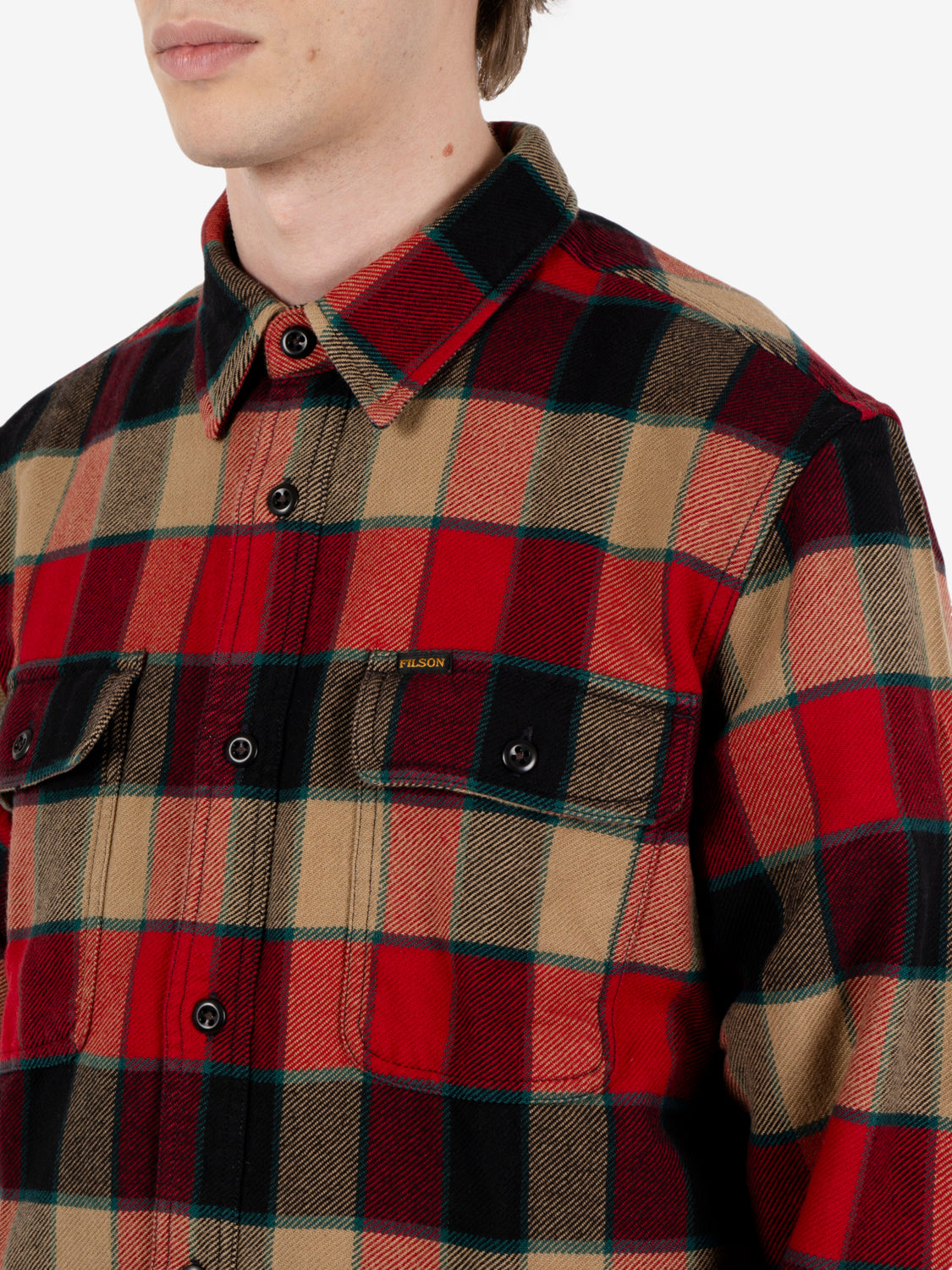 Vintage Flannel Work shirt red plaid