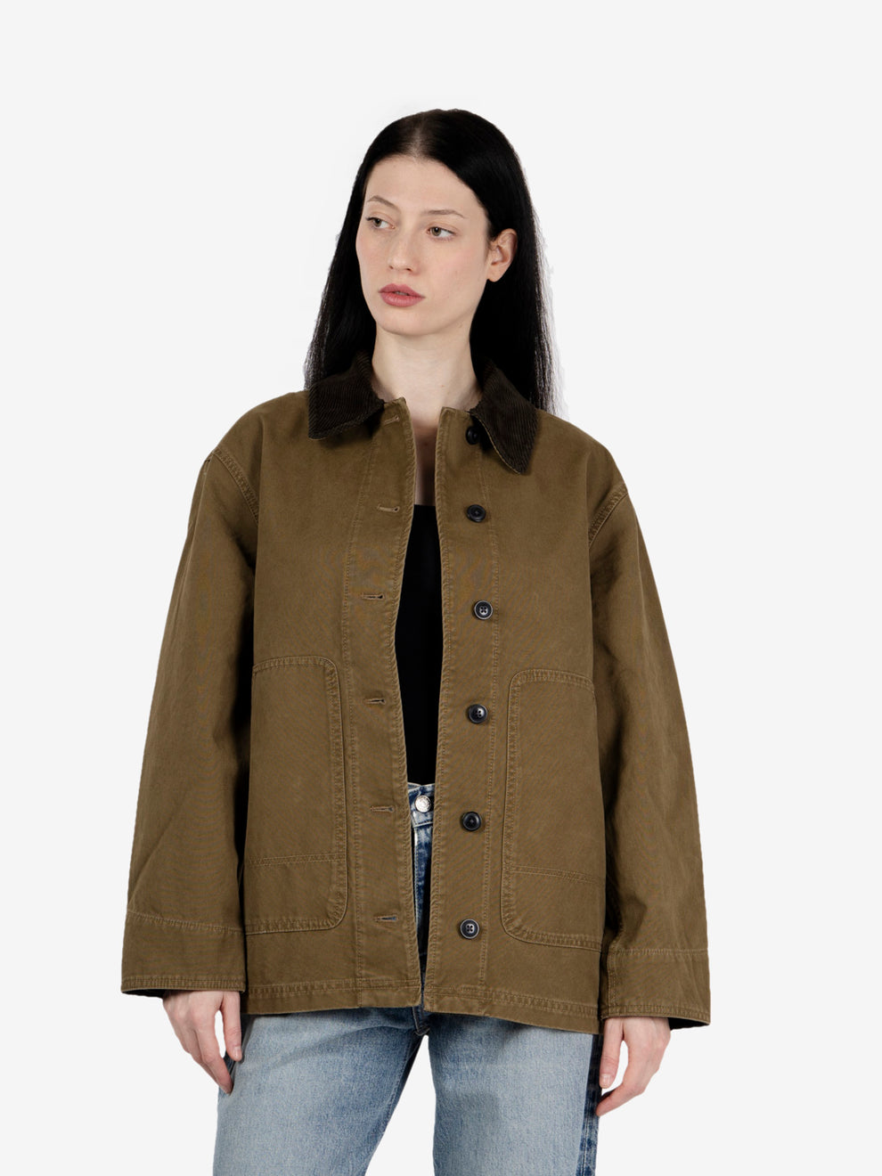 Women's Canvas Barn Coat, Marsh Olive