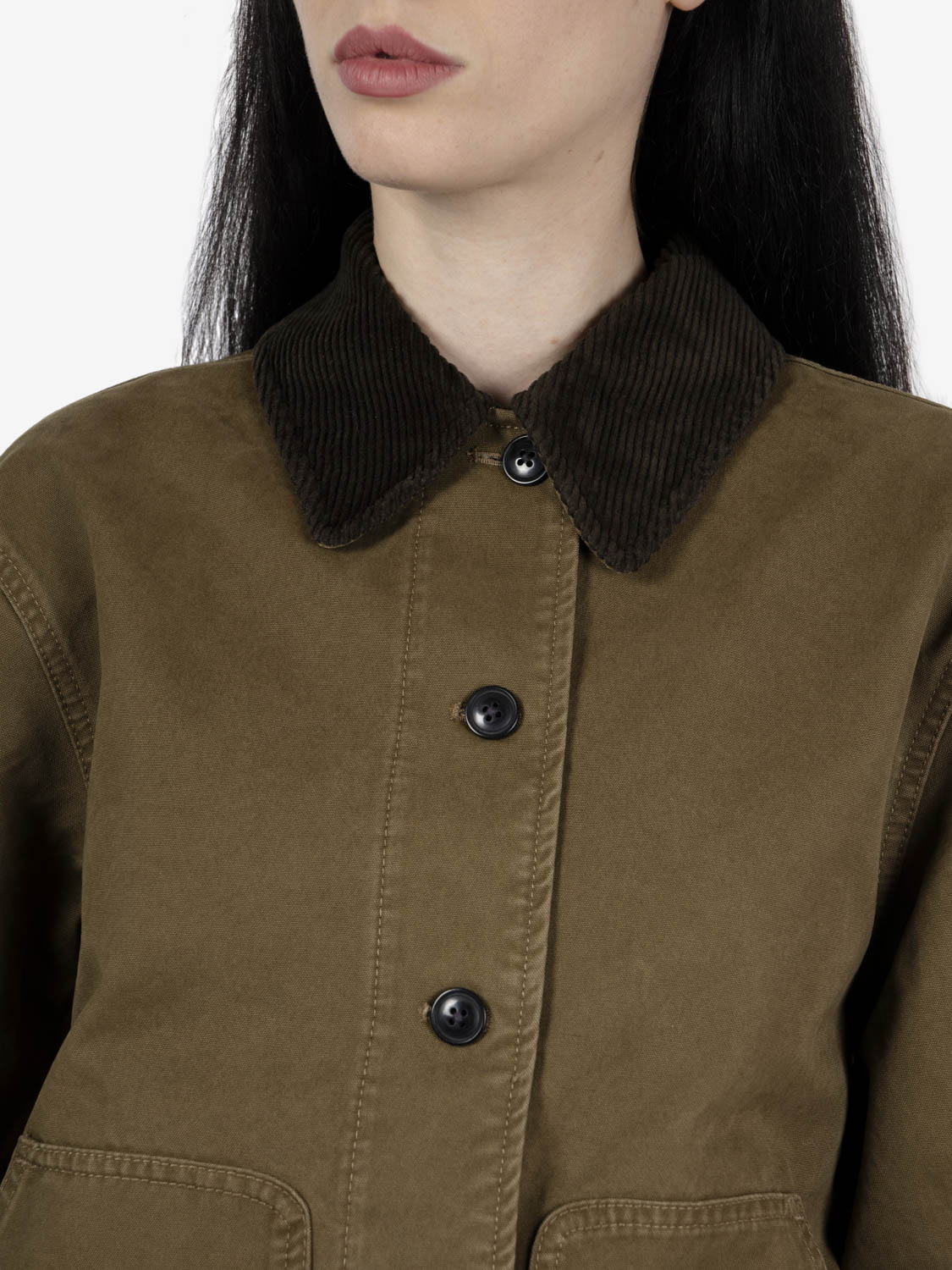 Women's Canvas Barn Coat, Marsh Olive