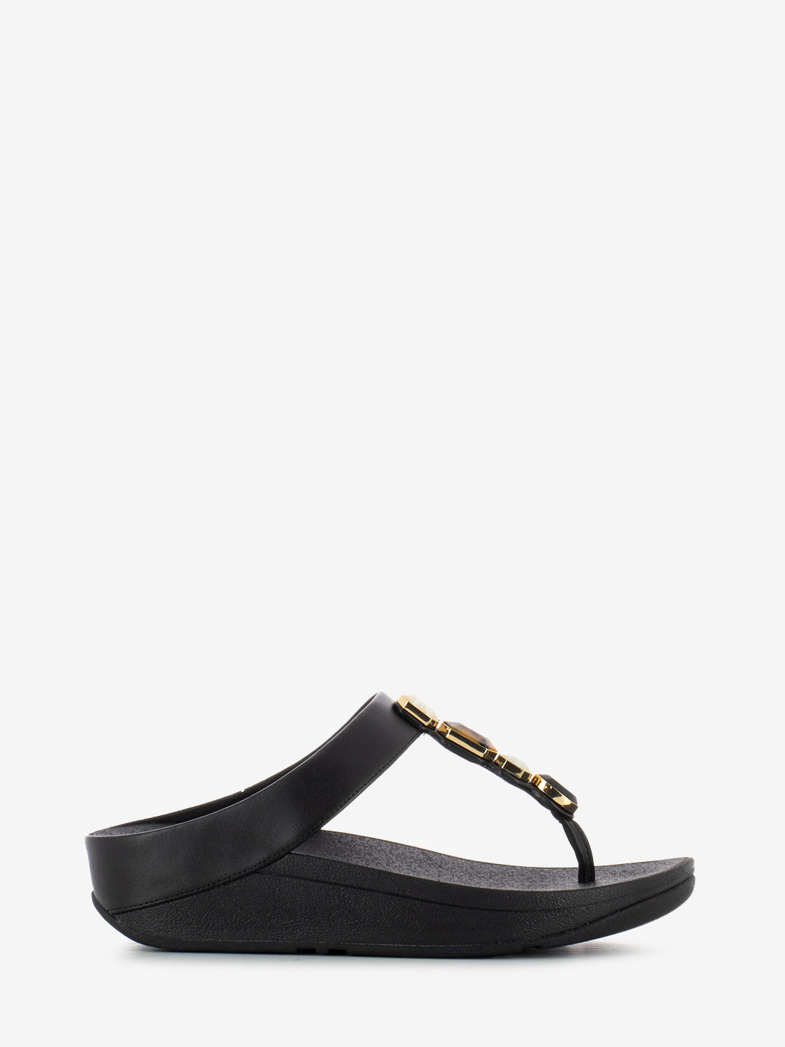Ciabatte infradito multi-stone all black