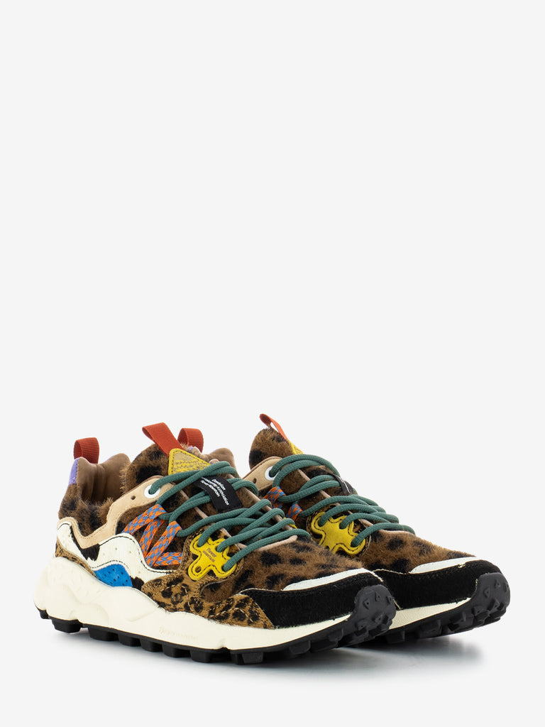 FLOWER MOUNTAIN - Sneakers Yamano 3 uni sude / cavallino animalier