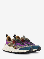 FLOWER MOUNTAIN - Kotetsu UNI suede pony hair navy / multicolor