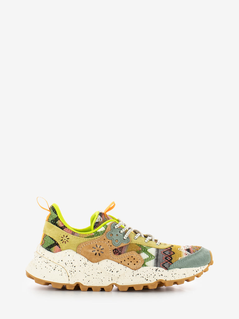 FLOWER MOUNTAIN - Kotetsu W suede knitted multicolor