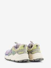 FLOWER MOUNTAIN - Kotetsu Woman suede teddy violet / lime