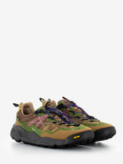 FLOWER MOUNTAIN - Sneakers Iwano suede nylon taupe / khaki rust