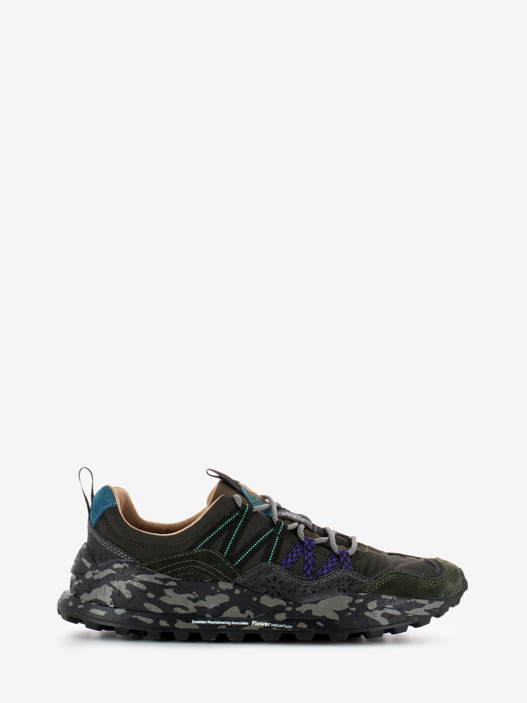Sneakers Washi suede nylon anthracite / dark grey / green