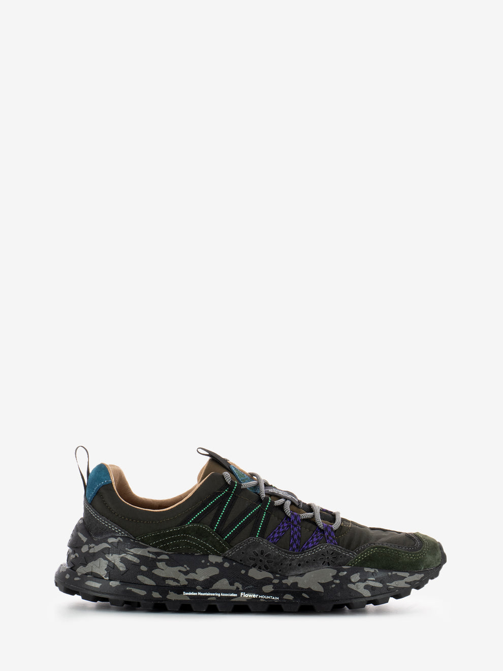 Sneakers Washi suede nylon anthracite / dark grey / green