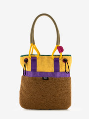 FLOWER MOUNTAIN - Tote bag teddy suede beige / brown / multicolor