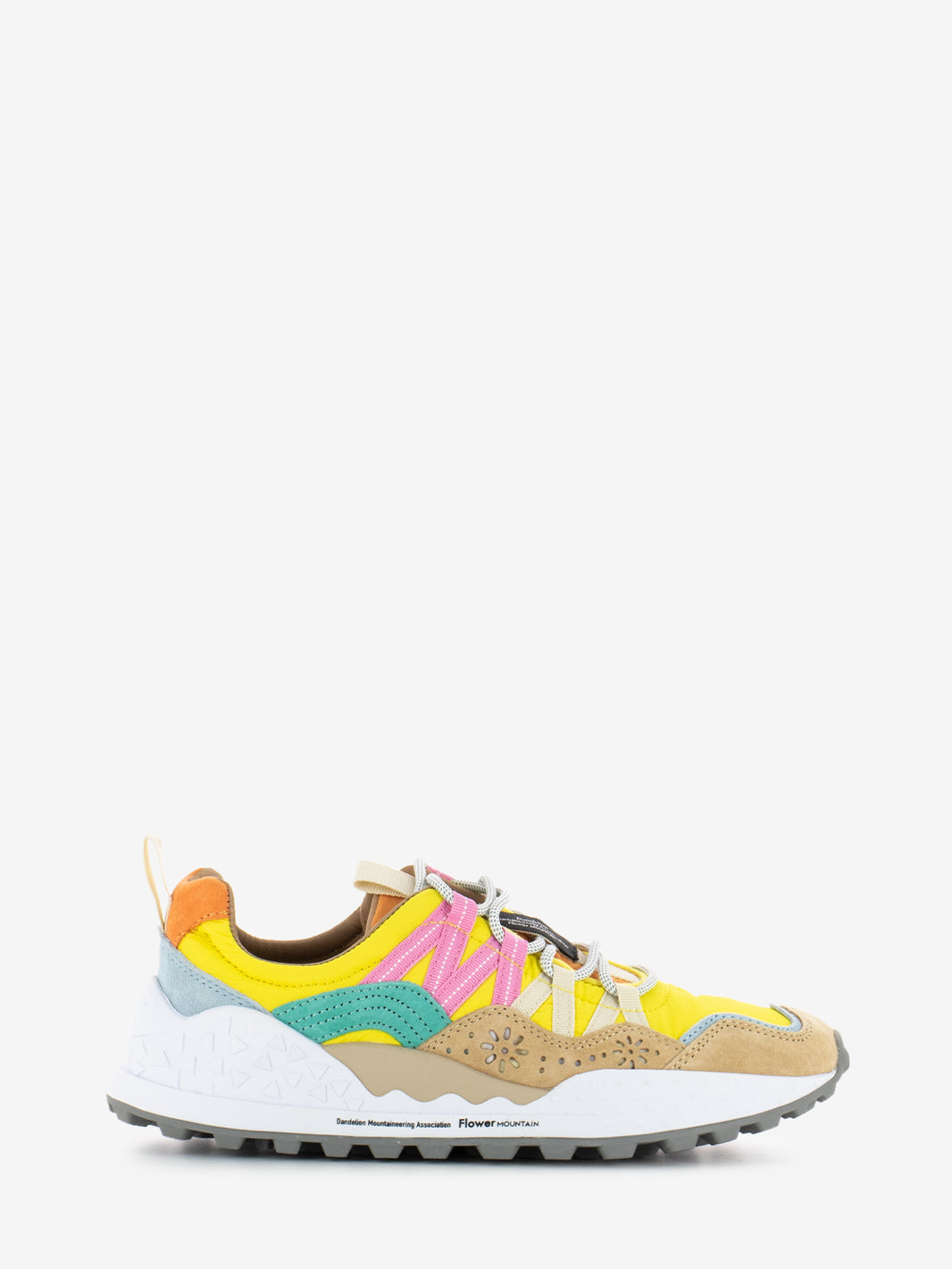 Washi W suede nylon beige / yellow