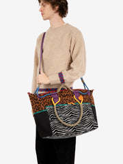 FLOWER MOUNTAIN - Weekend bag cavallino animalier / multicolor