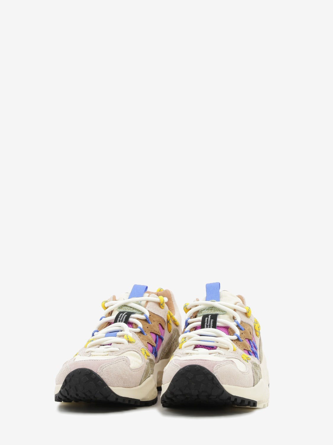Yamabushi Woman suede e nylon cipria / stone / fuchsia