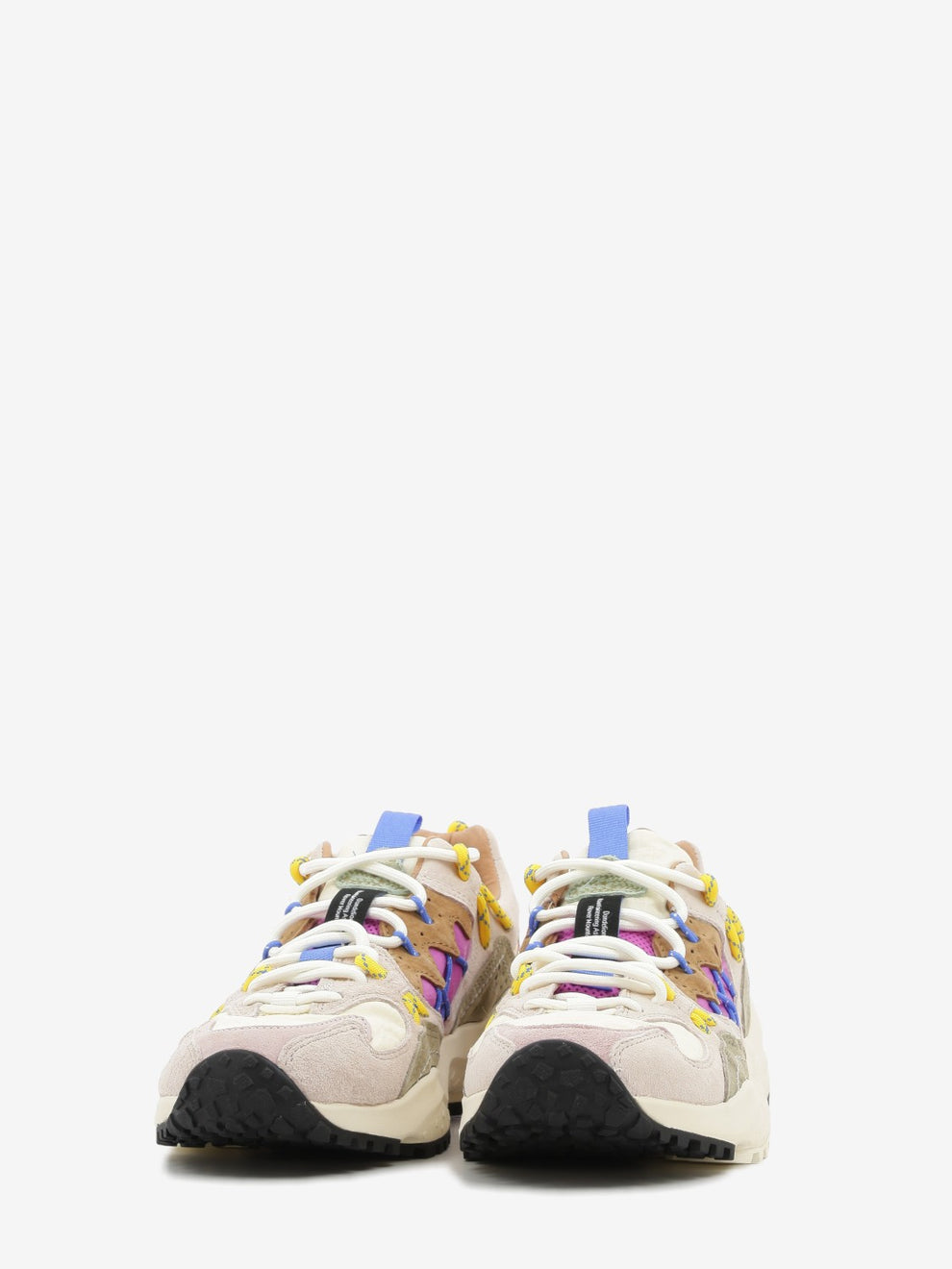 Yamabushi Woman suede e nylon cipria / stone / fuchsia