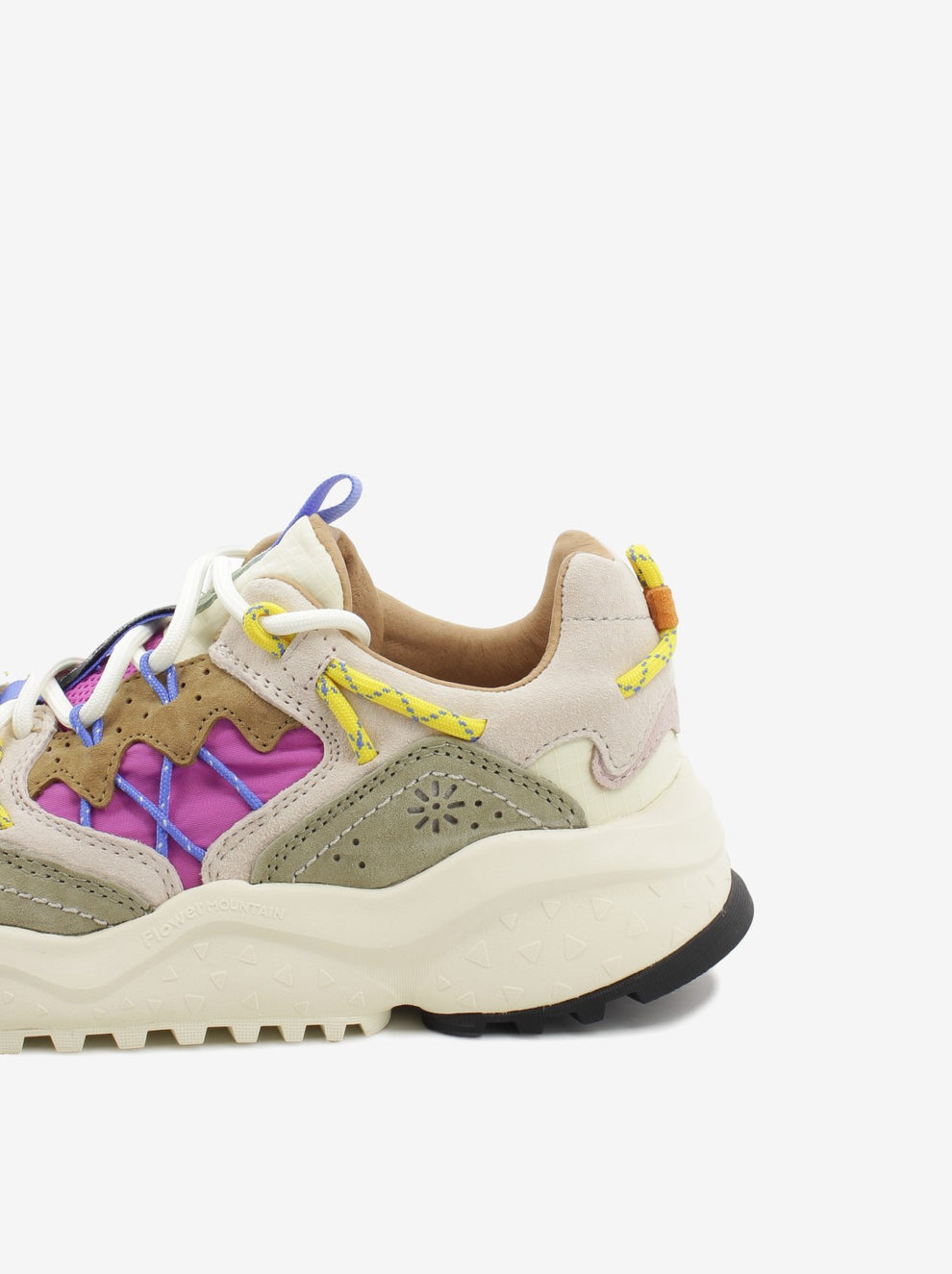 Yamabushi Woman suede e nylon cipria / stone / fuchsia
