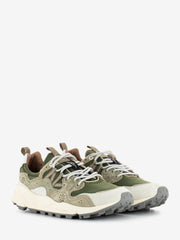 FLOWER MOUNTAIN - Yamano 3 M suede nylon off white / military green